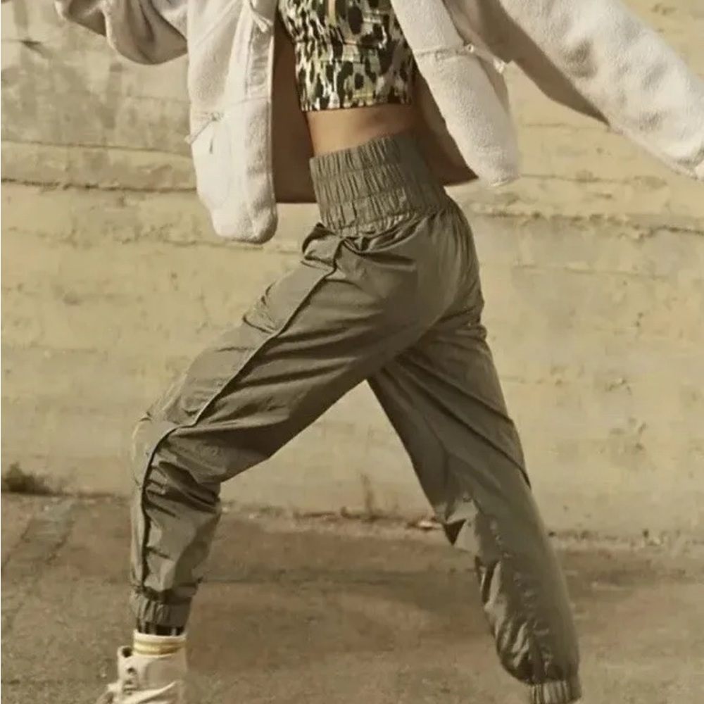 Free People Silver Track Pants